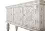 GINER Y COLOMER Console en bois de manguier blanc décapé